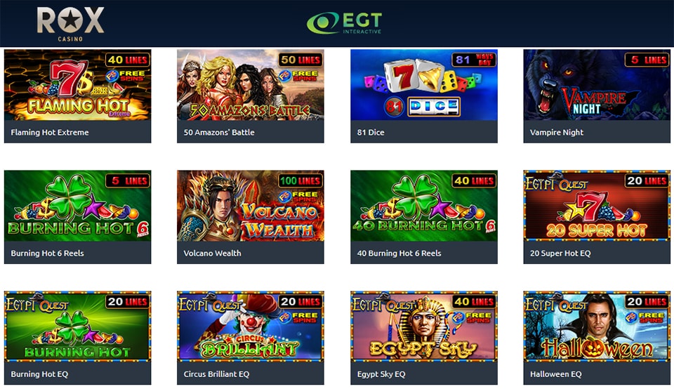 Игровые автоматы EGT.